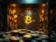 AI generated image of Bitcoin token