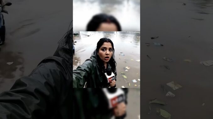 🌧️ “बारिश आई तो सड़क बनी तैराकी का मैदान!” | Funny AI News | Comedy Video 2025 😂 #facts #funny