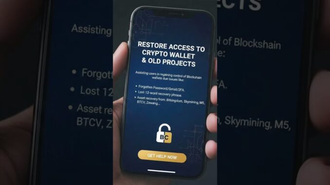 How to Recover Access to Crypto Wallets & Old Projects (2026 Guide) #blockchain #Btc