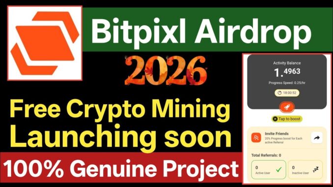 Bitpixl Crypto mining project new updates - Free mining crypto project 2026